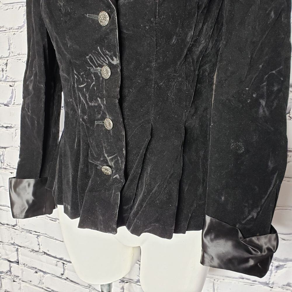 Vintage Neusteters Denver Black Velvet Blazer Jacket - Picture 7 of 10
